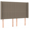 Cabecero con LED de tela gris taupe 147x16x118/128 cm 3