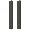 Cabecero con LED de terciopelo gris oscuro 147x16x118/128 cm 5
