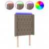 Cabecero con LED de tela gris taupe 83x16x118/128 cm 2