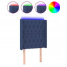 Cabeceira de cama c/ luzes LED tecido 83x16x118/128 cm azul 2