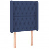 Cabecero con LED de tela azul 83x16x118/128 cm 3