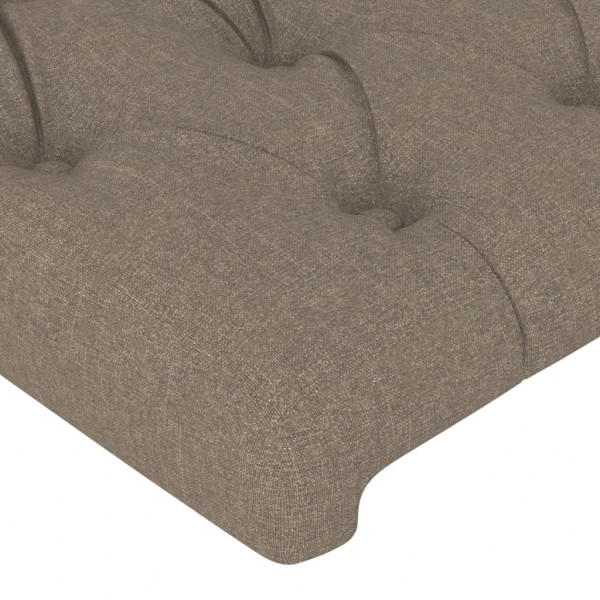 Cabecero con LED de tela gris taupe 103x16x118/128 cm M 5