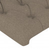 Cabecero con LED de tela gris taupe 103x16x118/128 cm 5