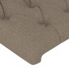 Cabecero con LED de tela gris taupe 147x16x118/128 cm 5