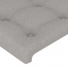 Cabecero con LED de tela gris claro 83x16x118/128 cm 5