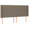 Cabecero con LED de tela gris taupe 203x16x118/128 cm 3
