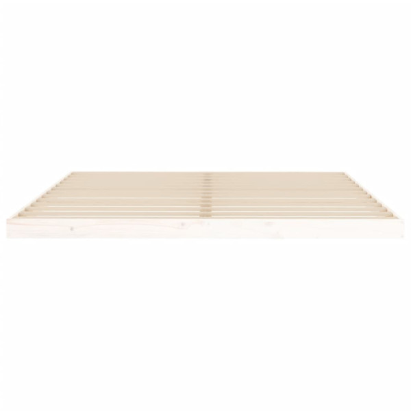 Estructura de cama de madera maciza blanca 180x200 cm M 5