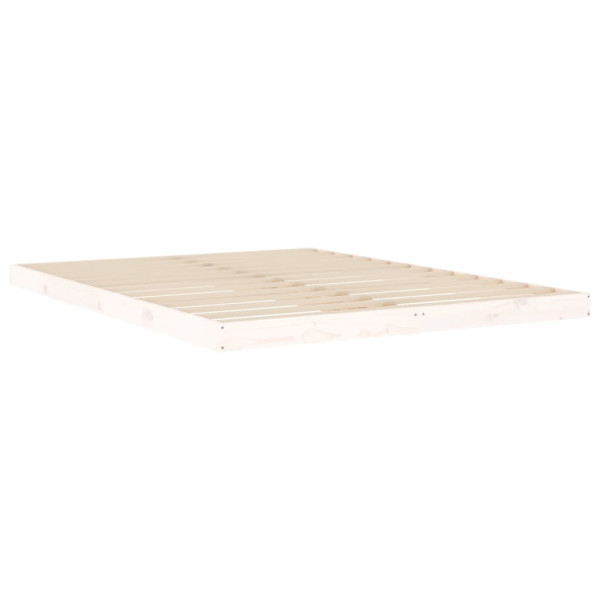 Estructura de cama madera maciza de pino blanco 150x200 cm M 4