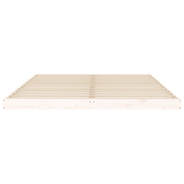 Estructura de cama madera maciza de pino blanco 150x200 cm M 5