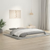 Estructura de cama madera maciza de pino blanco 140x200 cm 1