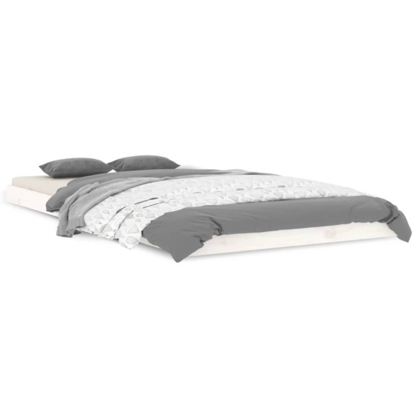Estructura de cama madera maciza de pino blanco 100x200 cm M 2