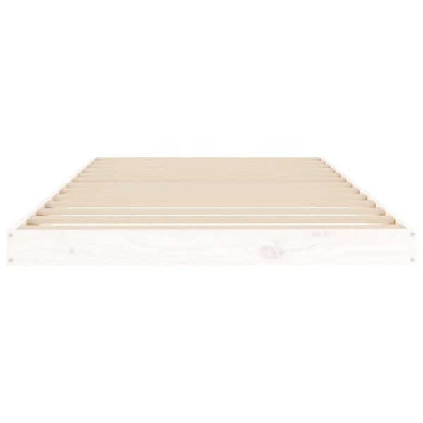 Estructura de cama madera maciza de pino blanco 100x200 cm M 5