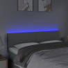 Cabecero con LED de tela gris claro 144x5x78/88 cm 3