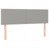 Cabecero con LED de tela gris claro 144x5x78/88 cm 4