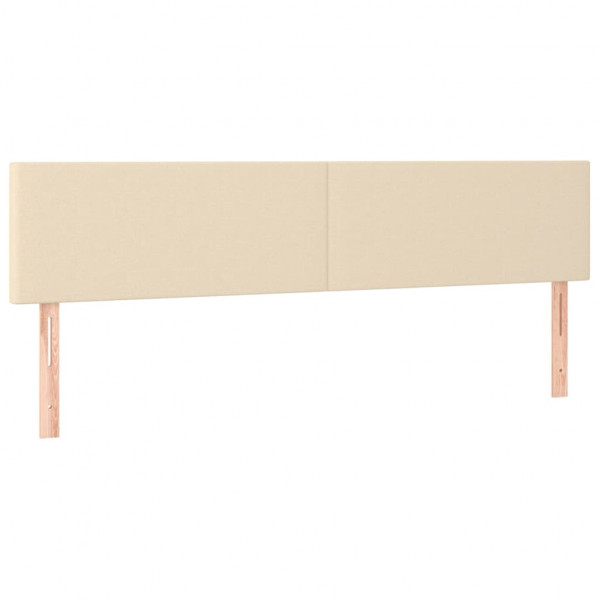 Cabecero con LED de tela color crema 200x5x78/88 cm M 4
