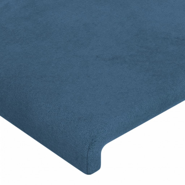 Cabecero con LED de terciopelo azul oscuro 80x5x78/88 cm M 5