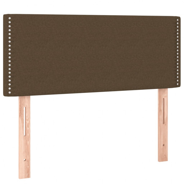 Cabecero con LED de tela marrón oscuro 100x5x78/88 cm M 4