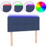 Cabecero con LED de tela azul 80x5x78/88 cm 2