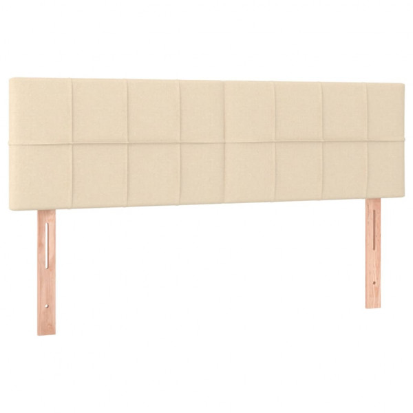 Cabecero con LED de tela color crema 144x5x78/88 cm M 4