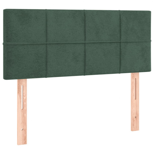 Cabecero con LED de terciopelo verde oscuro 90x5x78/88 cm M 4