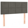 Cabecero con LED de terciopelo gris oscuro 100x5x78/88 cm 4