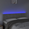 Cabecero con LED de terciopelo gris claro 144x5x78/88 cm 3