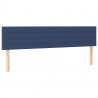Cabeceira de cama c/ luzes LED tecido 200x5x78/88 cm azul 4
