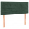 Cabecero con LED de terciopelo verde oscuro 80x5x78/88 cm 4