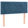 Cabecero con LED de terciopelo azul 100x5x78/88 cm 4