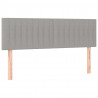 Cabecero con LED de tela gris claro 144x5x78/88 cm 4