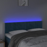 Cabecero con LED de terciopelo marrón oscuro 144x5x78/88 cm 3