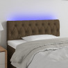 Cabecero con LED de tela marrón oscuro 90x7x78/88 cm 1