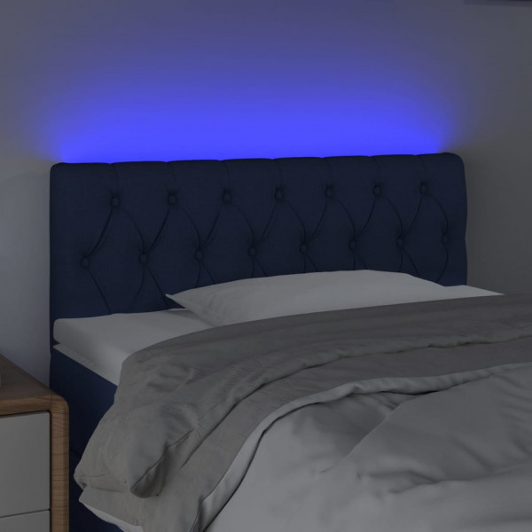 Cabecero con LED de tela azul 90x7x78/88 cm M 3