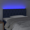 Cabecero con LED de tela azul 90x7x78/88 cm 3
