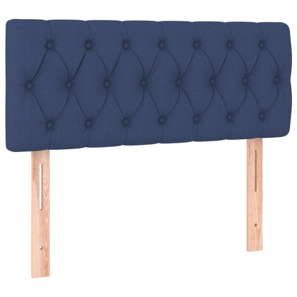 Cabecero con LED de tela azul 90x7x78/88 cm M 4