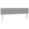 Cabecero con LED de tela gris claro 180x7x78/88 cm 4