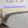 Cabecero con LED de tela color crema 200x7x78/88 cm 1