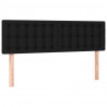 Cabecero con LED de tela negro 144x5x78/88 cm 4