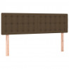 Cabeceira de cama c/ luzes LED tecido 144x5x78/88 cm castanho 4