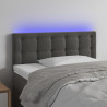 Cabecero con LED de terciopelo gris oscuro 100x5x78/88 cm 1