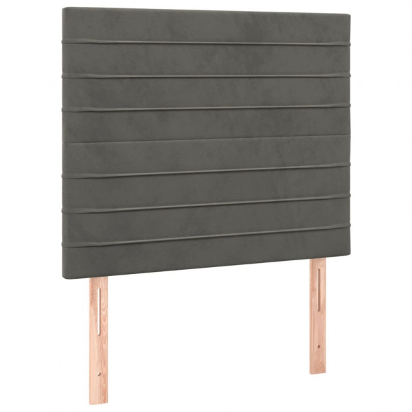 Cabecero con luces LED terciopelo gris oscuro 80x5x118/128 cm M 4