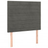 Cabecero con luces LED terciopelo gris oscuro 80x5x118/128 cm 4