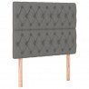 Cabecero con luces LED tela gris oscuro 90x7x118/128 cm 4