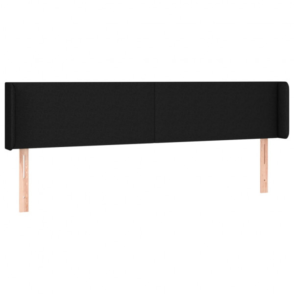 Cabecero con LED de tela negro 203x16x78/88 cm M 3