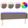 Cabeceira de cama c/ luzes LED 203x16x78/88cm cinza-acastanhado 2