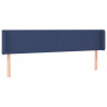 Cabeceira de cama c/ luzes LED tecido 203x16x78/88 cm azul 3