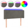 Cabecero con LED de terciopelo gris oscuro 83x16x78/88 cm 2