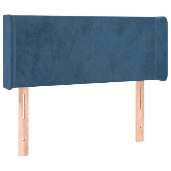 Cabecero con LED de terciopelo azul oscuro 93x16x78/88 cm M 3