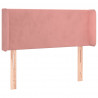 Cabeceira de cama c/ luzes LED veludo 93x16x78/88 cm rosa 3