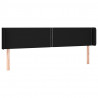 Cabecero con LED de tela negro 183x16x78/88 cm 3
